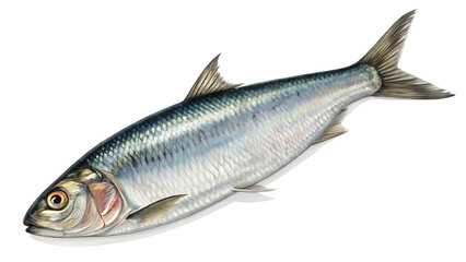  Herring   europe s  silver   top in nordic  isolated on a white background PNG.AI GENERATED 