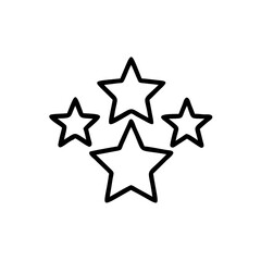 Obraz premium Handdrawn Line Art Three Stars Teamwork Icon Graphic Design Element group