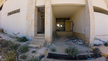 Abandoned Building with Debris