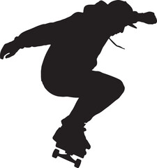 Skateboarding Silhouette Vector