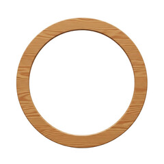 A simple, circular wooden frame