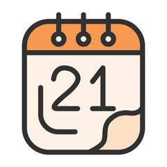 21 Calendar Icon
