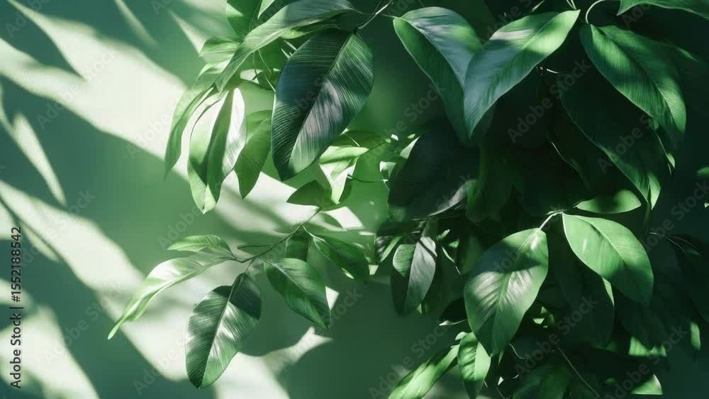 Poster a detailed view of a plant's foliage, perfect for highlighting botanical features or adding texture 