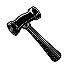 Download professional rubber mallet vector illustration for construction and woodworking projects
