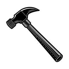 Find a high quality black and white hammer vector illustration for diy projects and construction needs