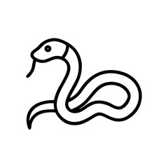 Naklejka premium black and white snake