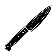 Chef knife vector illustration for culinary design, kitchenware, cooking tools and knife skills guide