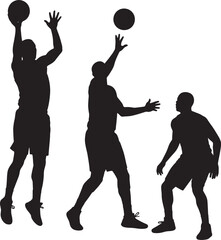 Basketball playing Silhouette