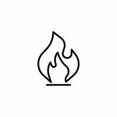 flame burn icon sign vector