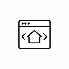 housing page icon sign vector