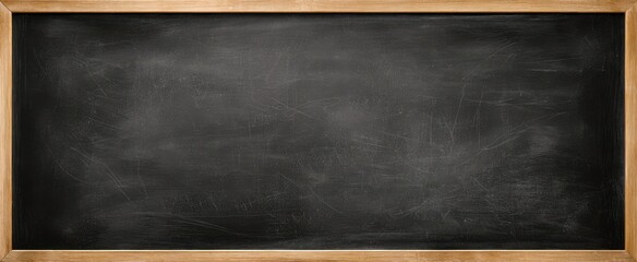 The blank chalkboard ready for educational messages and creative ideas.