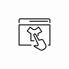 clothes tab navigation icon sign vector