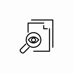 document search view icon sign vector