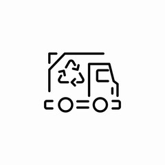 recycle truck service icon sign vector
