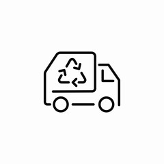recycling van icon sign vector