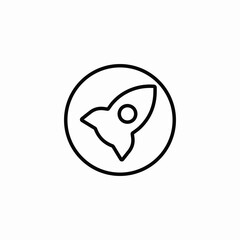 rocket boost icon sign vector