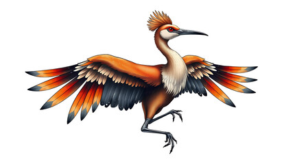 Obraz premium Photo of bird with a long neck isolated on transparent background