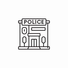 police station icon sign vector