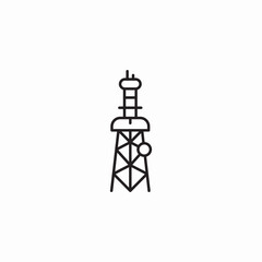 signal tower icon sign vector