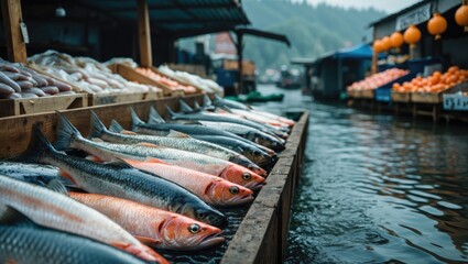 Freshwater River Fish on the Fresh Market Ready To Sell