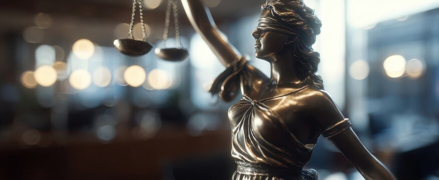 The Statue of Justice Holding Scales in a Modern Legal Environment
