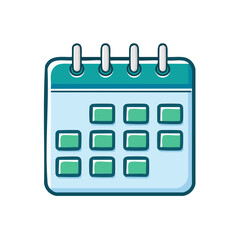 Cartoon style calendar graphic for appointments planning scheduling reminder organizer concept