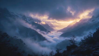 Panoramic View on Mountains