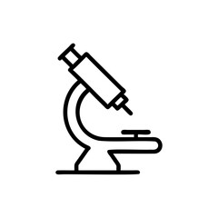 Handdrawn Line Art Microscope Laboratory Equipment Science Icon vector