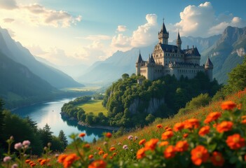 captivating scenic landscapes featuring majestic historic landmarks surrounded natural beauty serenity, scenery, nature, stone, ruins, monument