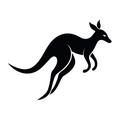 Majestic Kangaroo Silhouette Elegant Australian Wildlife Illustration