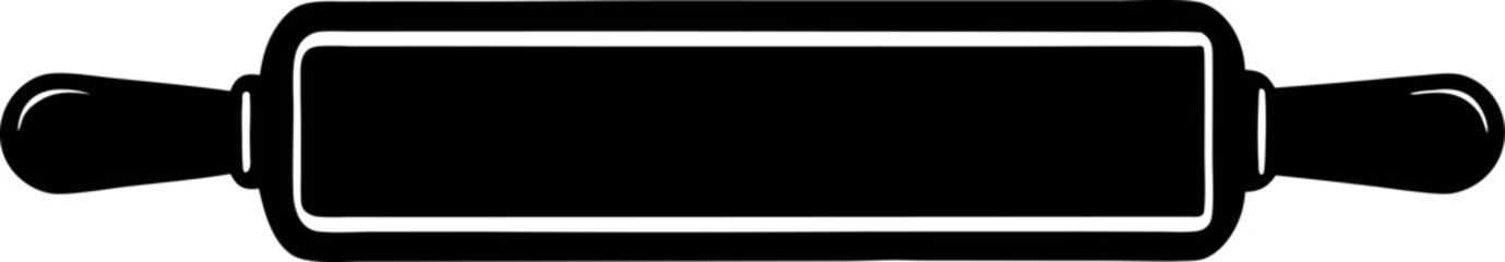 Rolling Pin Silhouette Icon Vector Illustration