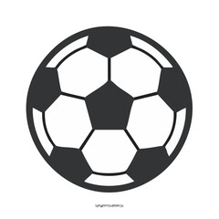 Fototapeta premium Monochrome soccer ball graphic design with black and white pentagons and hexagons for sport, team and match related materials