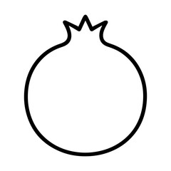 line icon pomegranate on white background
Vector icon on the theme of fruits and vegetables movement