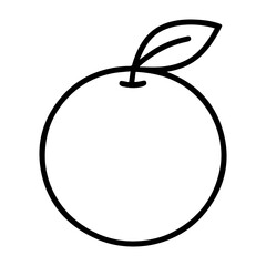 line icon orange on white background
Vector icon on the theme of fruits and vegetables movement