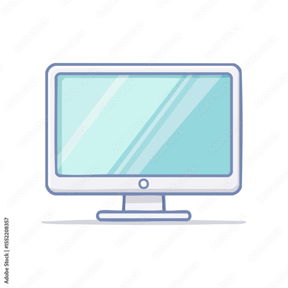 Leinwandbilder Modern desktop computer with a flat screen and minimalist design for office work or gaming technology display for digital applications