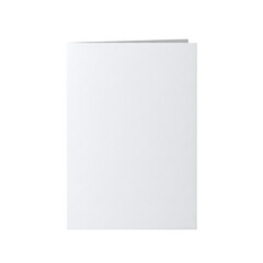 Blank folded greeting card isolated on transparent background