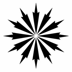 Abstract star illustration featuring a festive Christmas decoration with snowflake elements and a colorful, nature-inspired design