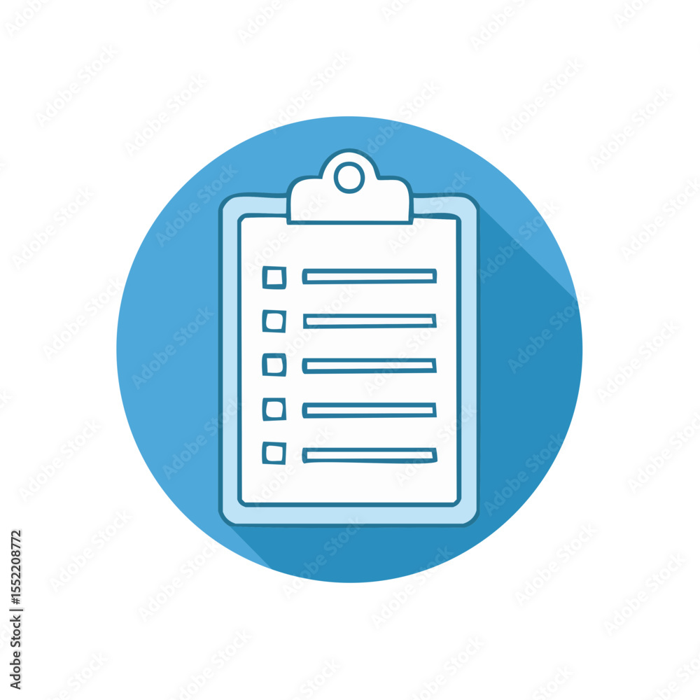 Fototapete checklist clipboard icon task management and project planning with room for text