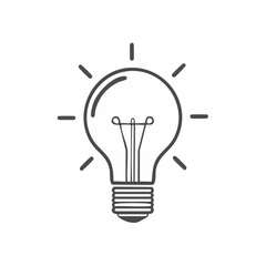 Glowing Lightbulb Illustration on Black Background Represents Idea Creativity Innovation