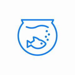 fish bowl icon sign vector