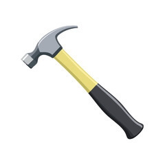 Cartoon Style Claw Hammer Tool Construction Woodworking Carpentry Home Repair