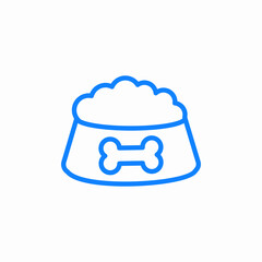 pet food bowl icon sign vector