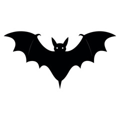 Silhouette of a Bat Halloween Illustration