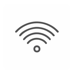Wireless Connectivity Icon, Line Art for Internet, Signal Strength, Technology, and Network Connection