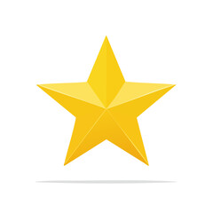 Obraz premium Isolated Golden Star Shape on Black Background Award or Achievement Sign Symbol