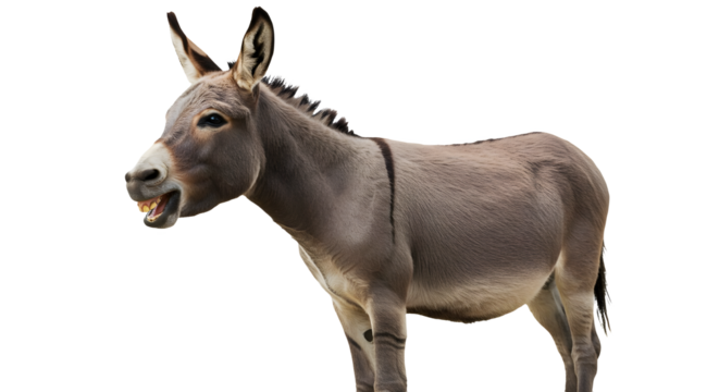 side view of a donkey