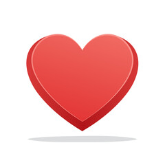 3D Red Heart Symbol isolated on Black Background for Valentine's Day Romance and Healthcare Concepts