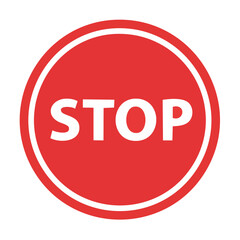 Red Stop Sign on Black Background Transportation Symbol Safety Restriction