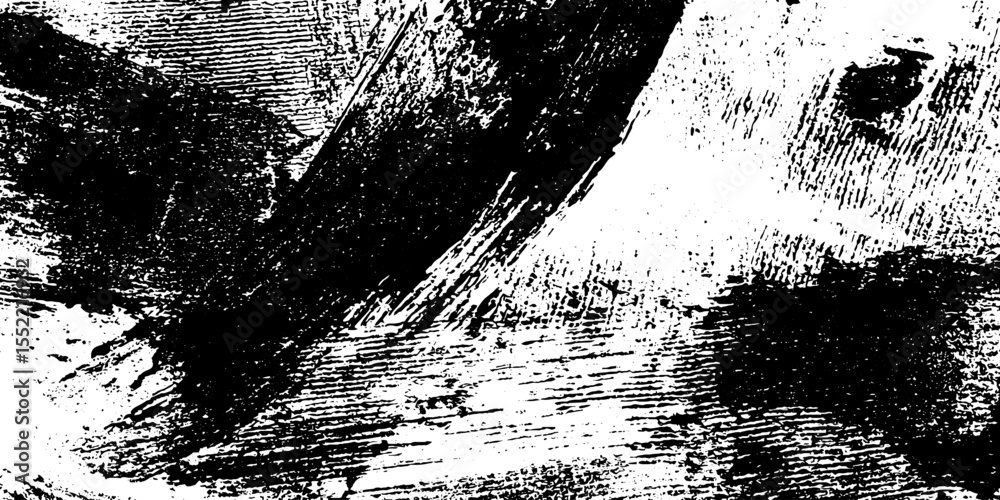 Aufkleber seamless bracket with dry brush lines for edgy design and artistic texture