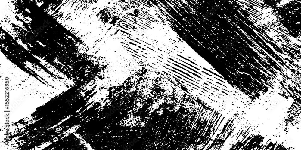 Poster Seamless grunge pattern with dry brush lines for artistic overlay design